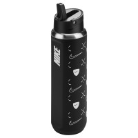 NIKE SS RECHARGE CHUG BOTTLE STRAW 24OZ GOLF BLACK