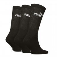 PUMA CREW 3 PAIR PACK SOCKS BLACK