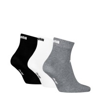 PUMA QUARTER 3 PAIR PACK SOCKS ASSORTED