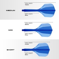 HARROWS SOLO FLIGHT AND SHAFT SHORT 6 -BLUE