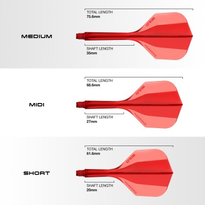HARROWS SOLO FLIGHT AND SHAFT MIDI 6 -RED