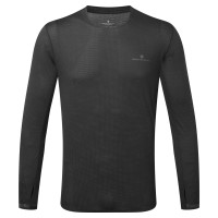 RONHILL MENS TECH REFLECT LUX L/S TEE- BLACK