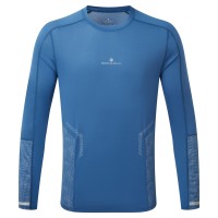 RONHILL MENS TECH REFLECT L/S TEE- GLACIER