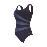 ZOGGS WOMENS SWIMSUIT SANDON SCOOPBACK- BLACK