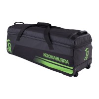 KOOKABURRA CRICKET BAG PRO PLAYERS WHEELIE BLACK/GREEN