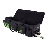 KOOKABURRA CRICKET BAG PRO PLAYERS WHEELIE BLACK/GREEN