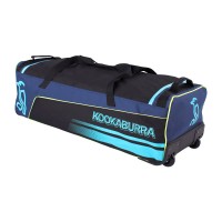 KOOKABURRA CRICKET BAG 4500 WHEELIE BAG NAVY/AQUA