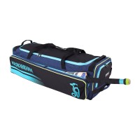 KOOKABURRA CRICKET BAG 4500 WHEELIE BAG NAVY/AQUA