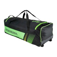 2025 KOOKABURRA CRICKET BAG 4500 WHEELIE BLACK/NEON GREEN