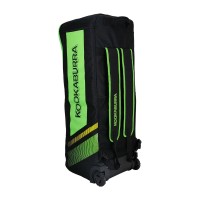 2025 KOOKABURRA CRICKET BAG WD4000 WHEELIE DUFFLE BLACK/NEON