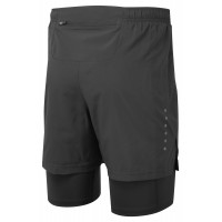 RONHILL MENS CORE 5in TWIN SHORT BLACK