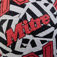 MITRE STREET SOCCER FOOTBALL WHITE /BLK / RED - SIZE 5