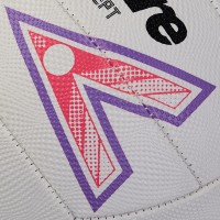 MITRE INTERCEPT NETBALL WHITE/PURPLE/PINK 