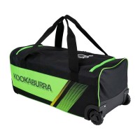 2025 KOOKABURRA CRICKET BAG 9500 WHEELIE BLACK/NEON GREEN