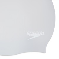 SPEEDO SWIM CAP LONG HAIR ADULTS SILVER/WHITE