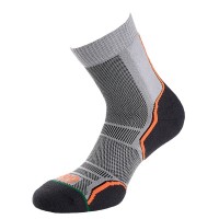 1000 MILE LADIES TRAIL SOCK-TWIN PACK GREY/ORANGE 2265G