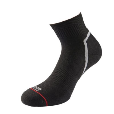 1000 MILE ACTIV QUARTER SOCK  BLACK 1477B LADIES