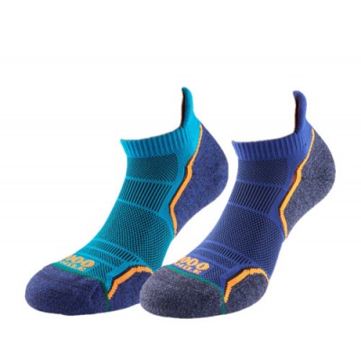 1001 MILE RUN SOCKLET-TWIN PACK KING/NAVY MENS