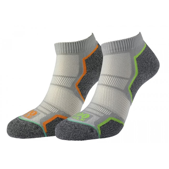1000 Mile Running Anklet Calzini Da Uomo, Confezione Doppia (2 Paia), Con Imbottitura E Zone Di Ventilazione, Ideali Per Running E Palestra.