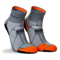 HILLY MARATHON FRESH ANKLET SOCK MINIMUM GREY/ORANGE