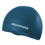 AQUASPHERE SWIM CAP PLAIN  GREEN/WHITE