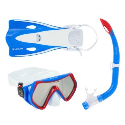 AQUASPHERE HERO MASK / SNORKEL & FINS JNR BLUE