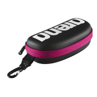 ARENA SWIM GOGGLES CASE - BLACK/WHITE/FUCHSIA