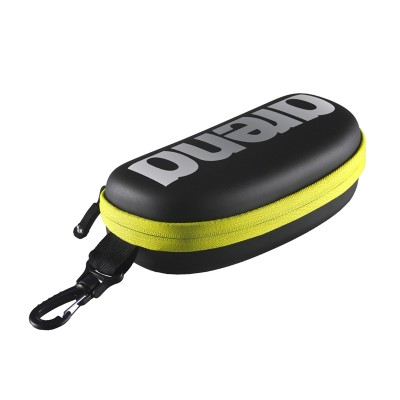 ARENA SWIM GOGGLES CASE - BLACK/SILVER/F.YELLOW