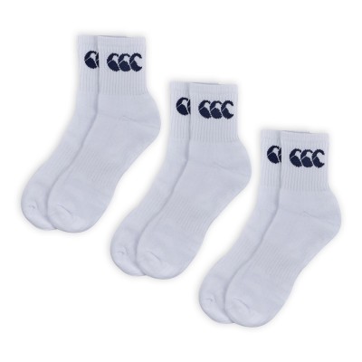 CANTERBURY 3 PACK CREW SOCK WHITE/NAVY