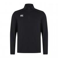 CANTERBURY MENS CLUB Q-ZIP MIDLAYER TRAINING TOP BLACK