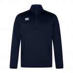 CANTERBURY MENS CLUB Q-ZIP MIDLAYER TRAINING TOP NAVY