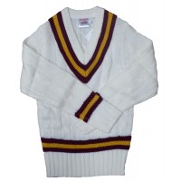 CRICKET SWEATER MAROON/GOLD