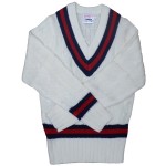 CRICKET SWEATER NAVY/RED