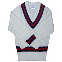 CRICKET SWEATER NAVY/RED