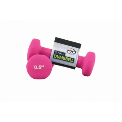 FITNESS MAD NEOPRENE DUMBBELLS 0.5 KG - PINK