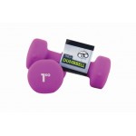 FITNESS MAD NEOPRENE DUMBBELLS 1.0 KG - PURPLE