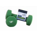 FITNESS MAD NEOPRENE DUMBBELLS 1.5 KG - GREEN