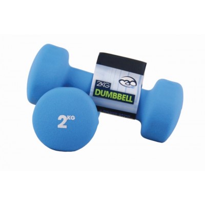 FITNESS MAD NEOPRENE DUMBBELLS 2.0 KG - BLUE