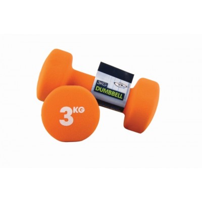 FITNESS MAD NEOPRENE DUMBBELLS 3.00 KG - ORANGE