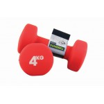 FITNESS MAD NEOPRENE DUMBBELLS 4.00 KG - RED