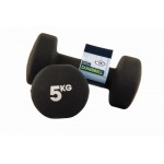 FITNESS MAD NEOPRENE DUMBBELLS 5.00 KG - BLACK