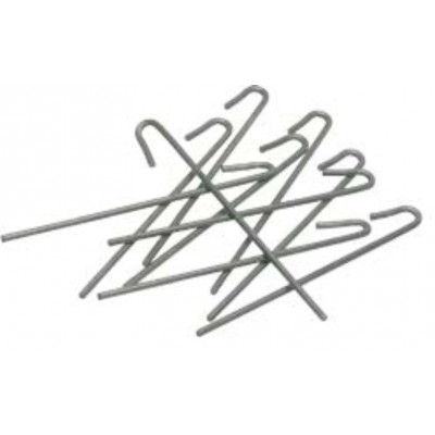 FOOTBALL  NET GROUND PEGS - METAL (PACK OF 10)