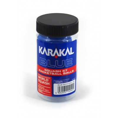 KARAKAL RACKETBALL BALLS BLUE (REC)- TUBE OF 2