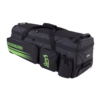 KOOKABURRA CRICKET BAG PRO PLAYERS WHEELIE BLACK/GREEN