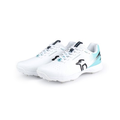 KOOKABURRA KC 3.0 SPIKE CRICKET SHOES WHITE/AQUA