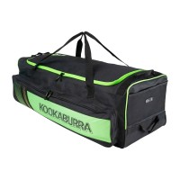 2025 KOOKABURRA CRICKET BAG 4500 WHEELIE BLACK/NEON GREEN