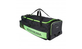 2025 KOOKABURRA CRICKET BAG 4500 WHEELIE BLACK/NEON GREEN