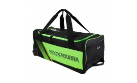 2025 KOOKABURRA CRICKET BAG 9500 WHEELIE BLACK/NEON GREEN