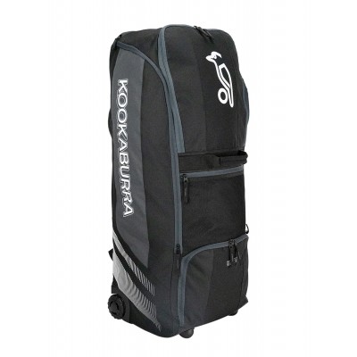 2025 KOOKABURRA CRICKET BAG WD2000 WHEELIE DUFFLE BLACK/GREY