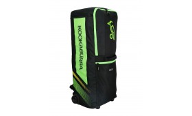 2025 KOOKABURRA CRICKET BAG WD4000 WHEELIE DUFFLE BLACK/NEON